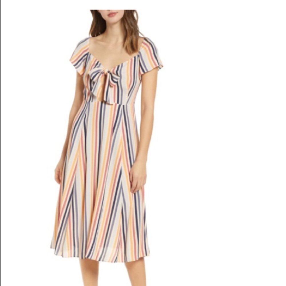 Leith front tie dress